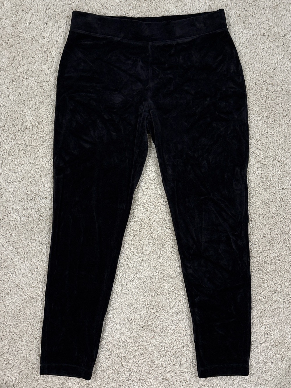 Talbots Petite Women's Super Soft Velour High Rise Stretch Leggings Size Large